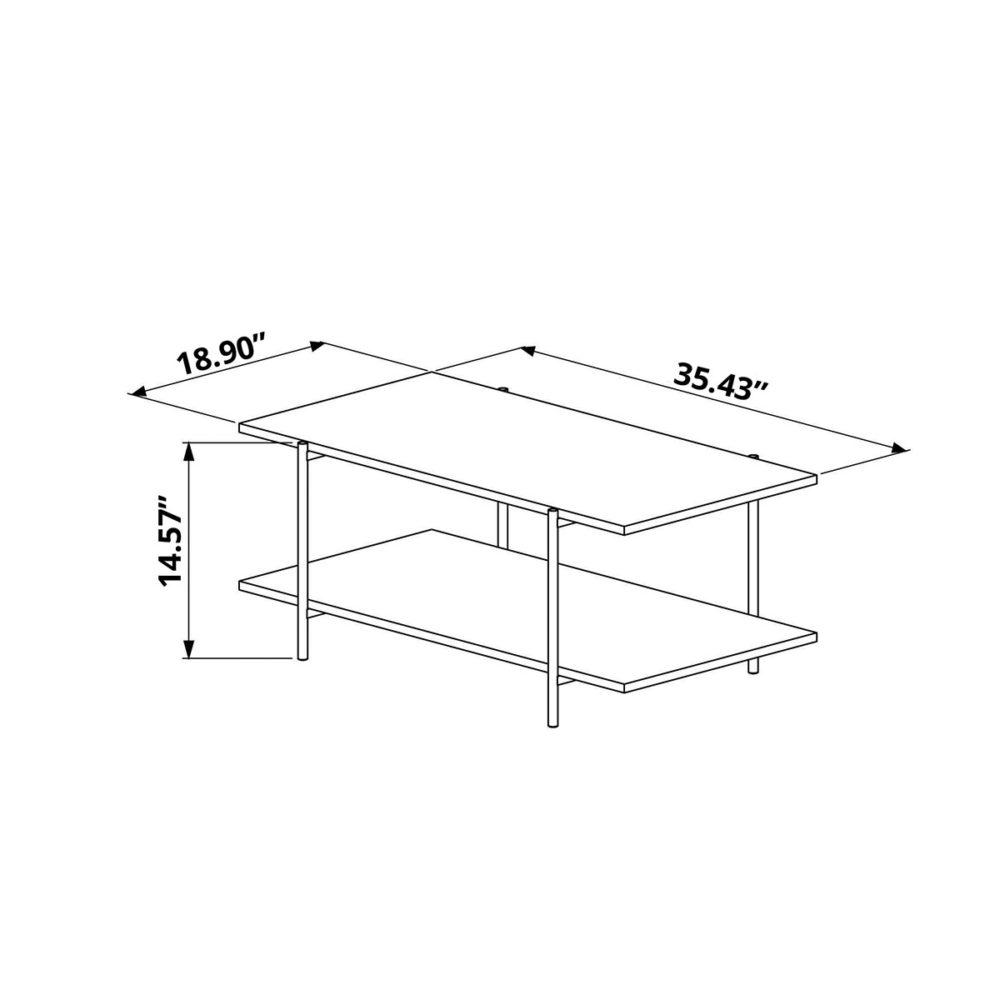 industrial coffee table dimensions - inches