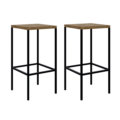 27816_Mabel_Bar_Stools_01 2 squared high industrial style bar stools. Made of MDP Wood and black steel legs