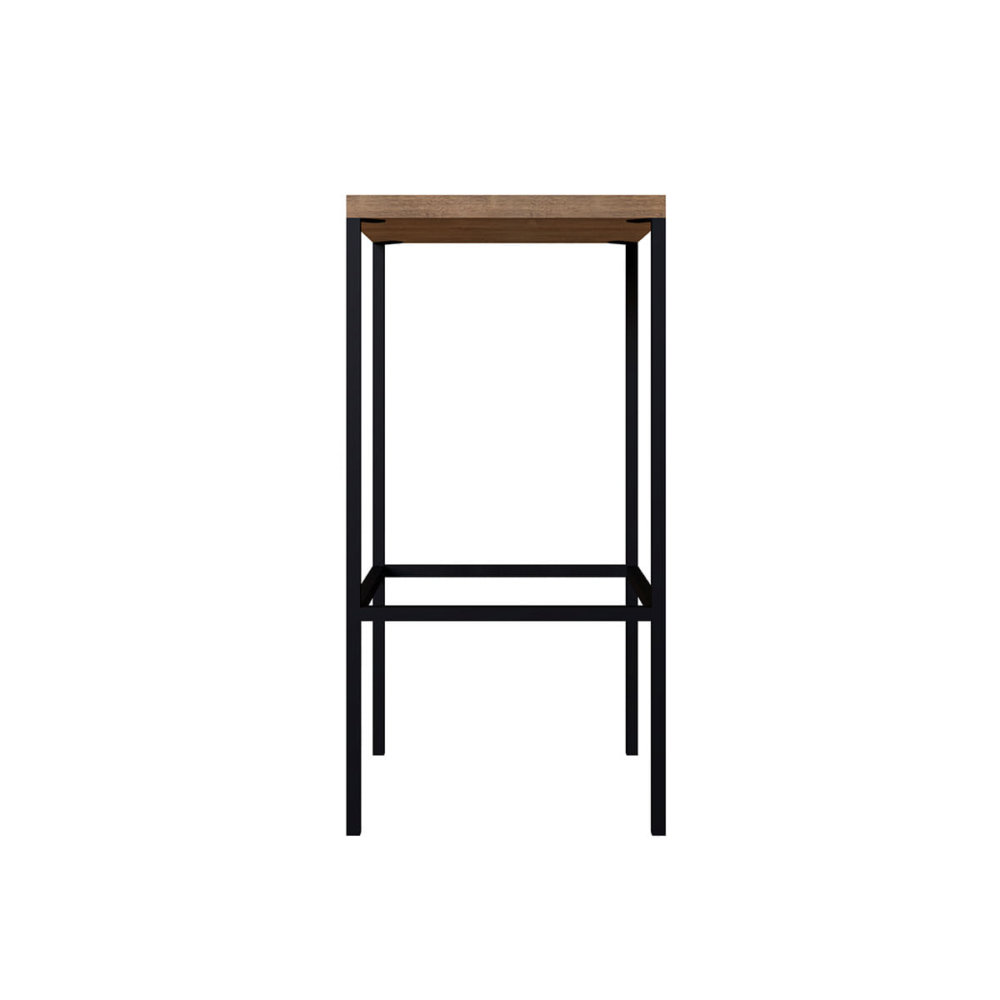 27816_Mabel_Bar_Stools_03 Squared high industrial style bar stool. Made of MDP Wood and black steel legs