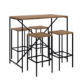 27816_Mabel_Bar_Stools_07 High industrial style bar stools and counter height table. Made of MDP Wood and black steel legs