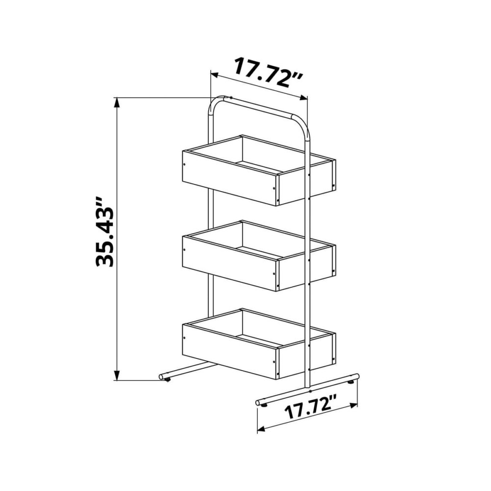 Industrial style organizer dimensions - inches