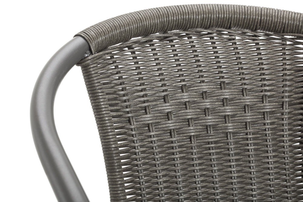 outdoor rattan dining chair detail