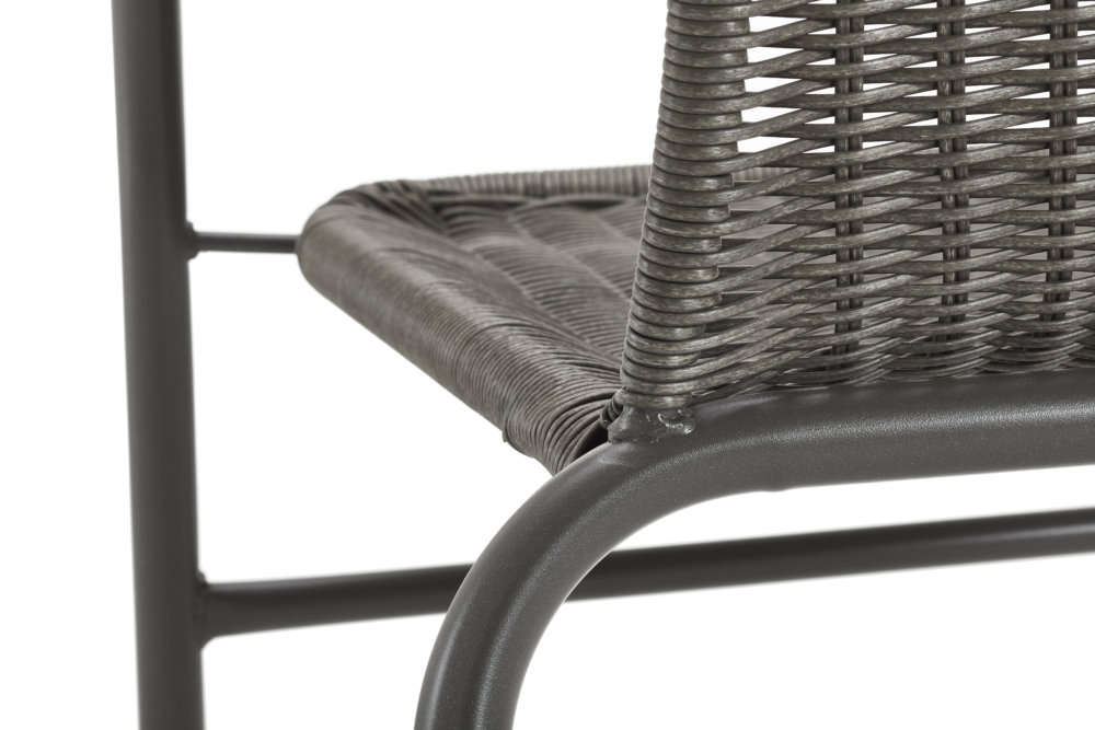 outdoor rattan dining chair detail