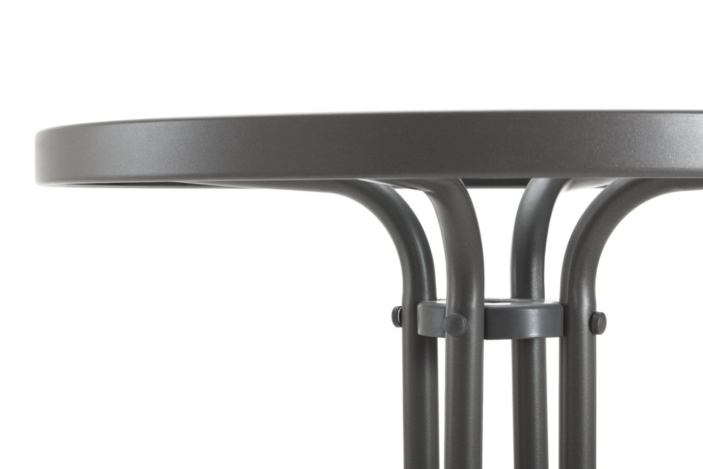 outdoor glass dining table detail