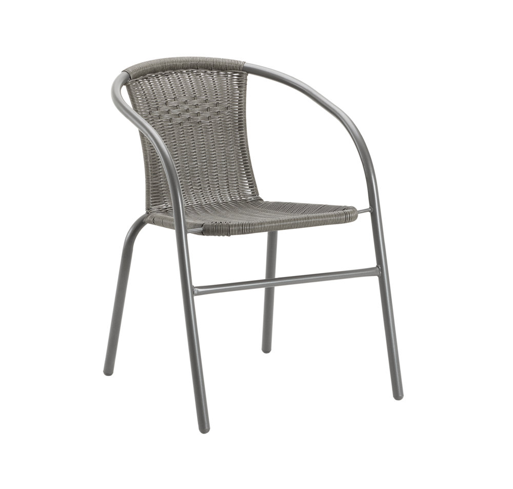 outdoor rattan dining chair front view