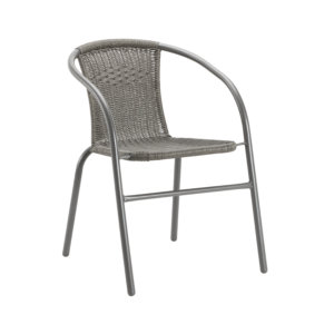 outdoor rattan dining chair front view