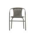 outdoor rattan dining chair front view