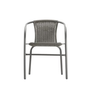 outdoor rattan dining chair front view