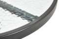 outdoor glass dining table detail